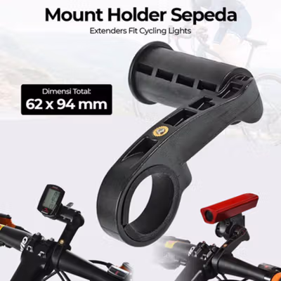 Mount Holder Sepeda Extenders Fit Cycling Lights Lamps - H1408 - Black