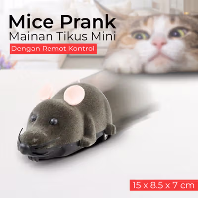 Mice Prank Mainan Tikus Mini Dengan Remot Kontrol - ST-222 - Gray