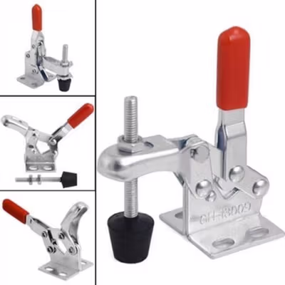 BO GONG Alat Bantu Dorong Jepit Vertical Toggle Clamp Hold Down Handle - GH-13009 - Silver