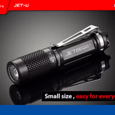 JETBeam Senter LED Tiny Flashlight CREE XP-G2 135 Lumens - JET-U - Black