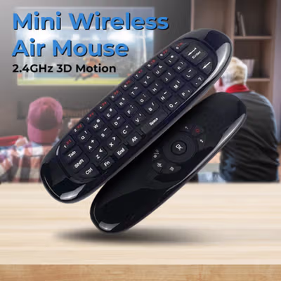 Air Mouse Wireless 2.4GHz 3 Axis Keyboard Remote Control - CL120 - Black