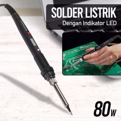 Taffware Electric Solder Adjustable Temperature LCD 80W 220V - CS-909S - Black
