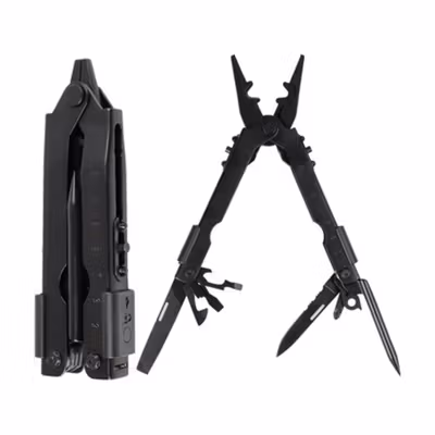 Tang Multifungsi EDC 11in1 Tool Stainless Steel with Lock System - MPA01 - Black