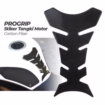 Progrip Tankpad Stiker Tangki Motor Carbon Fiber - BKK-14UD - Black
