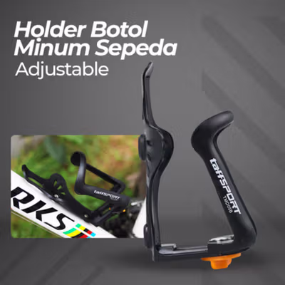 TaffSPORT Holder Botol Minum Sepeda Bottle Cage MTB Adjustable - TMD05B - Black