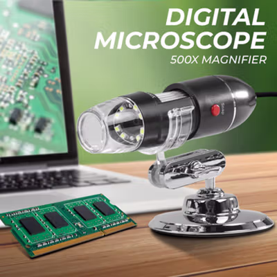 WSDCAM Digital Microscope Endoscope Camera Magnifier 500 Kali with LED - WS500 - Black