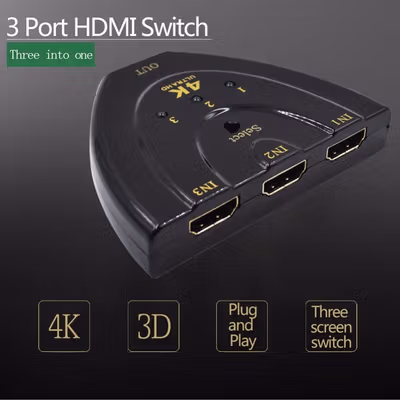 Amkle Kabel HDMI Switch 3 Port 4Kx2K 3D - XZT001107 - Black
