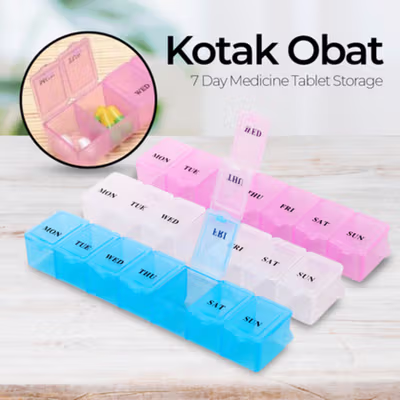 Kotak Obat 7 Day Medicine Tablet Storage - MS01 - Multi-Color