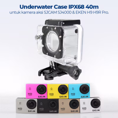 Underwater Case IPX68 40m SJCAM SJ4000 EKEN H9 Button Top - 3C - Transparent