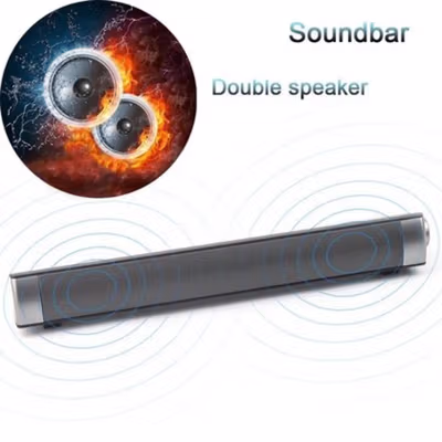 Portable Bluetooth Soundbar Home Theater with Remote Control - LP-S08 - Black