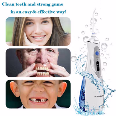 Waterpulse Dental Flosser Alat Semprot Pembersih Gigi - V400Plus - White