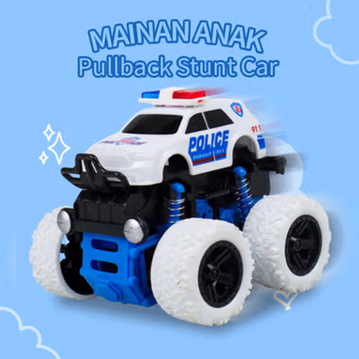 JIMITU Mainan Anak Pullback Stunt Car Children Toy - HW2705 - Blue