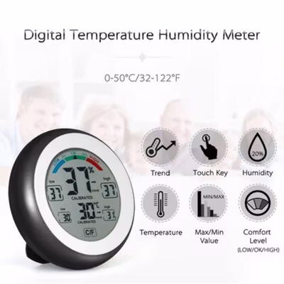 Meterk Digital Thermometer Hygrometer Min Max Value - CJ-3305F - Black