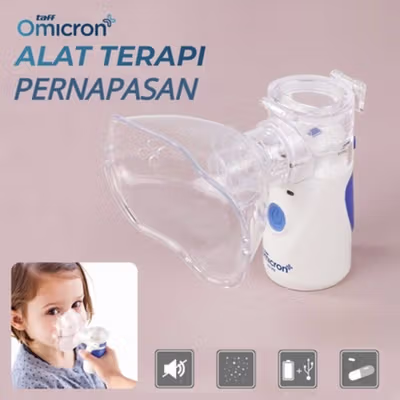 TaffOmicron Alat Terapi Pernapasan Mesh Nebulizer Inhaler Atomizer - YM-3R9 - White