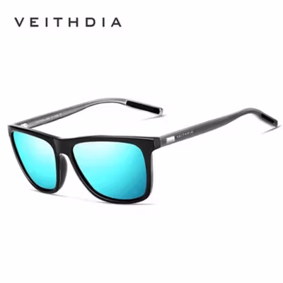 VEITHDIA Kacamata Retro UV Polarized Sunglasses - 6108 - Blue