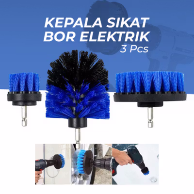 MSHIER Kepala Sikat Bor Elektrik Power Cleaning Head 3 PCS - DB003 - Blue