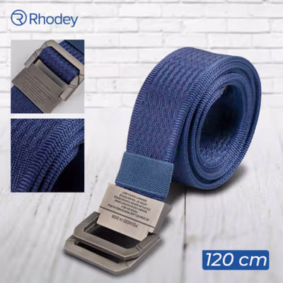 Rhodey Craftman Tali Ikat Pinggang Pria Canvas Buckle Belt - B1030 - Blue