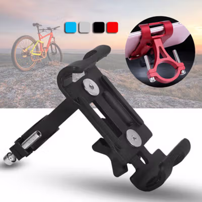 Fang Fang Holder Smartphone Sepeda Aluminium Handlebar - F998 - Black