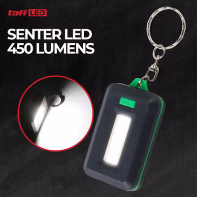 TaffLED Senter LED COB Model Kunci Mobil 450 Lumens - ZK20 - Green