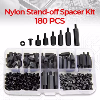 XHHD Set Stand-off Spacer Kit Nylon M3 180 PCS - M3 - Black