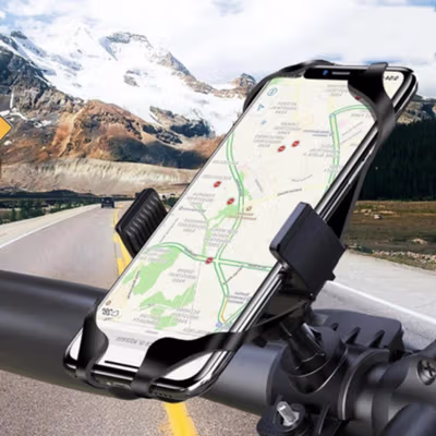 TaffSPORT Bike Smartphone Holder Sepeda Universal Rack Bicycle - BM03 - Black
