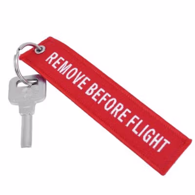 Doreen Gantungan Kunci Fashion Tag Remove Before Flight - AE120693 - Red