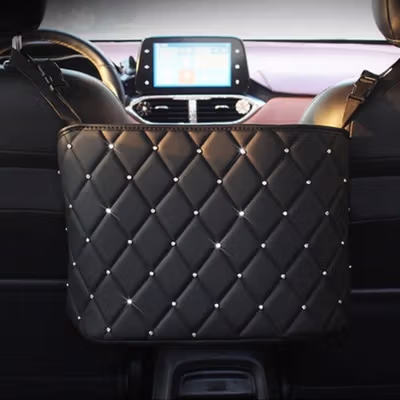 SEAMETAL Tas Gantung Mobil Middle Box Seat Hanger Organizer - C40701 - Black