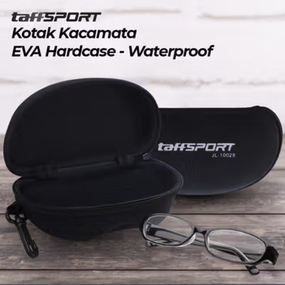 TaffSPORT Kotak Kacamata EVA Hardcase Protector Waterproof - JL-10028 - Black