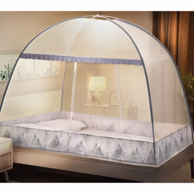 Faroot Jaring Anti Nyamuk Kelambu Kasur Tempat Tidur 150x200cm - A76 - Gray