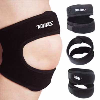 AOLIKES Deker Pelindung Lutut Compression Kneepad Gym Fitness 1 PCS - A-7929 - Black