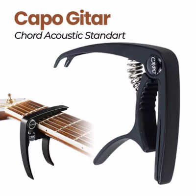 SLOZZ Capo Gitar Chord Acoustic Standart Zinc Alloy - M556 - Black