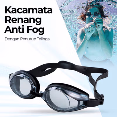 Balance Kacamata Renang Anti Fog - 826 - Black