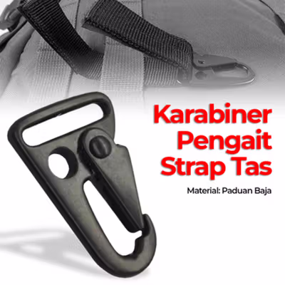 Carabiner Pengait Tali Strap Tas - DX10 - Black