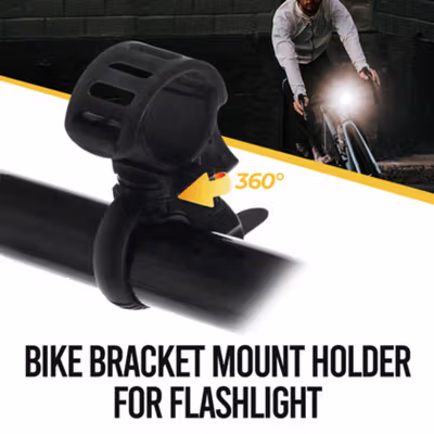 Fbianily Bike Bracket Mount Holder for Flashlight - AB-2964 - Black