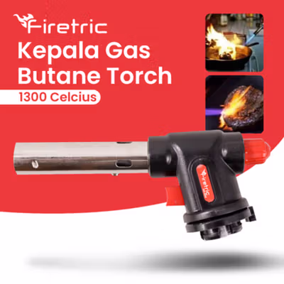 Firetric Kepala Gas Butane Multi Purpose Flame Gun Torch - WS-504C - Black