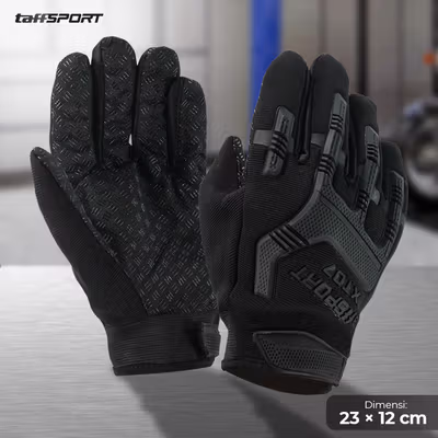 TaffSPORT Sarung Tangan Motor Tactical Mechanix Off Road - XT07 - Black