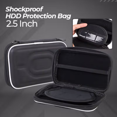 Shockproof HDD Protection Bag 2.5 Inch - H96 - Black