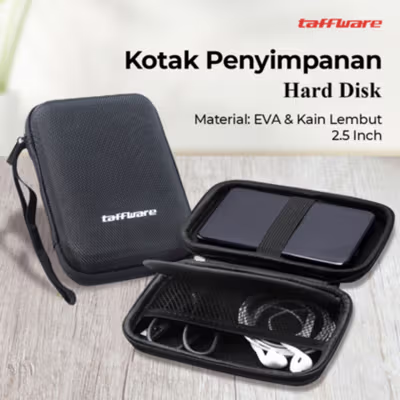 Taffware Kotak Penyimpanan Hard Disk HDD Protective EVA Case 2.5 Inch - C6961 - Black
