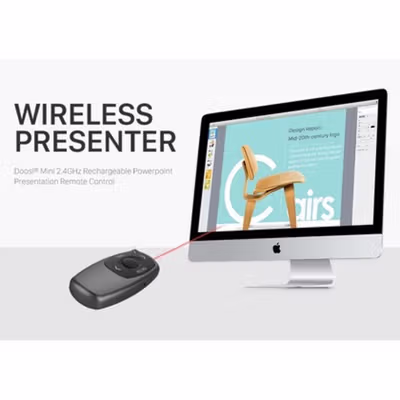Taffware Wireless Laser Pointer Presenter Red 2.4GHz - DSIT011 - Black