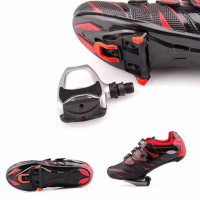 SHENBA Cleat Road Pedal Sepeda Self Locking for Shimano SM-SH11 SPD-L - SB-268 - Red