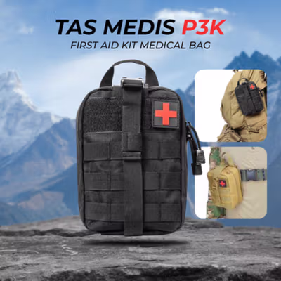HAISUNNY Tas Medis Obat P3K First Aid Kit Medical Bag - D1050 - Black