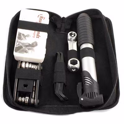 TaffSPORT Perlengkapan Reparasi Sepeda Tambal Ban 16 in 1 - PP06S - Black