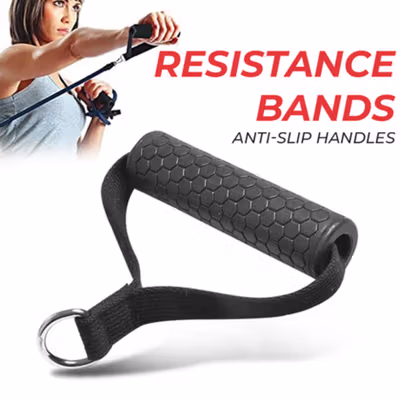 UNIARMS Resistance Band Set Fitness Gym Yoga Pilates Anti Slip Nilon - PR6 - Black