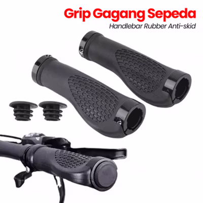 TaffSPORT Handgrip Sepeda Universal Tutup Setang Anti Skid Handlebar - GR49 - Black