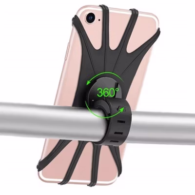 Gaiby Holder Smartphone Sepeda Bicycle Mount Universal Silicone - B07 - Black