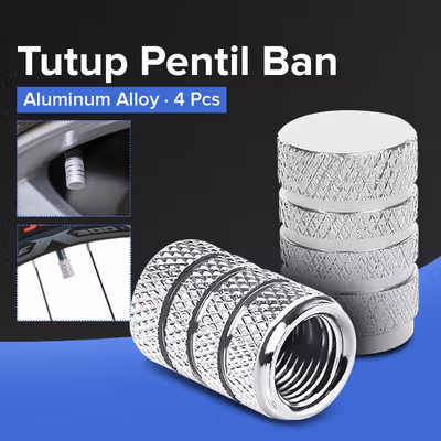 EVERDAWN Tutup Pentil Ban Sepeda Bicycle Valve Cap 4 PCS - EV4 - Silver