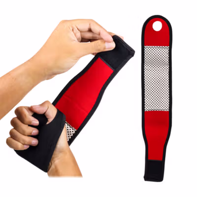 TONQUU Pelindung Tangan Olahraga Fitness Wristband Strap Support - A-7639 - Black/Red