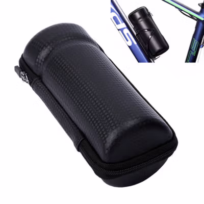 Chebilu Tas Sepeda Bottle Cage Capsule Bike Bag Waterproof Hard Shell - Black