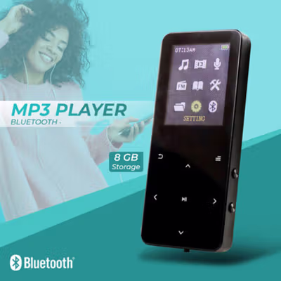 Tengsen MP3 Player Digital Audio Player Bluetooth 8GB - X3 - Black