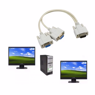 Kabel Percabangan VGA to Dual VGA Output - CB2584 - No Color
